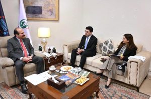Chairman Prime Minister's Youth Programme (PMYP) Rana Mashhood Ahmed Khan Met with Hon. Khasankhon Yusupkhodjaev, Advisor on Artificial Intelligence to the Director of the Youth Affairs Agency of Uzbekistan.