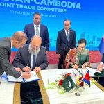 Federal Minister for Commerce Jam Kamal Khan and H.E. Cham Nimul sign the Joint Statement at the conclusion of the 2nd Pakistan-Cambodia Joint Trade Committee (JTC), formalizing commitments to deepen bilateral trade, investment, and institutional cooperation.