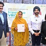 World Bank Group President Ajay Banga and Sindh Chief Minister Syed Murad Ali Shah handed over house documents to flood affectees during a visit to Bahawal Jatt village, Dokri Taluka. The homes were constructed under the Sindh People’s Housing for Flood Affectees program