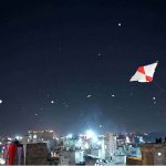 A beautiful view of the sky filled with colorful kites during the three-day “Basant” festival in the City where citizens are flying kites, the festival is returning to the provincial capital after 20 years