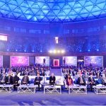 Prime Minister Muhammad Shehbaz Sharif at the inaugural ceremony of "Al Indus Week"