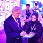 Prime Minister Muhammad Shehbaz Sharif visits different kiosks at "Al Indus Week", an Initiative of Ministry of Information Technology