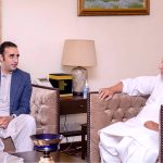 Chairman Pakistan People’s Party Bilawal Bhutto Zardari meeting with Nawab Amir Bakhsh Khan Bhutto, son of former Sindh Chief Minister Late Sardar Mumtaz Ali Khan Bhutto at Naudero House