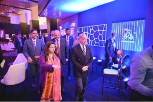 Prime Minister Muhammad Shehbaz Sharif visits different kiosks at "Al Indus Week", an Initiative of Ministry of Information Technology