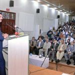 Governor Khyber Pakhtunkhwa, Faisal Karim Kundi addressing during ceremony at Pak Red Crescent Medical and Dental College