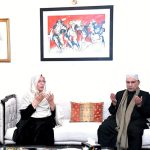 President Asif Ali Zardari visits the residence of the late Mian Manzoor Ahmed Wattoo to offer Fatiha and express his condolences to Begum Perveen Wattoo and other members of the bereaved family