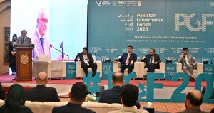 Deputy Prime Minister/Foreign Minister, Senator Mohammad Ishaq Dar, addressing two-day flagship event of the Ministry of Planning — "Pakistan Governance Forum 2026" at a local hotel