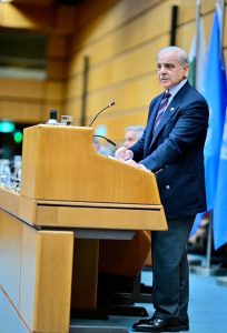 Prime Minister Muhammad Shehbaz Sharif addresses Special Event on Sustainable Development, Pathway for Global Peace and Prosperity in Vienna International Centre.
