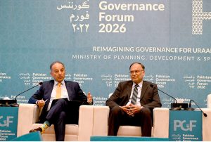Deputy Prime Minister/Foreign Minister, Senator Mohammad Ishaq Dar, addressing two-day flagship event of the Ministry of Planning — "Pakistan Governance Forum 2026" at a local hotel