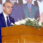 Governor State Bank of Pakistan (SBP), Mr. Jameel Ahmad, delivers keynote remarks during a condolence session organized in remembrance of former SBP Governor Dr. Shamshad Akhtar at the National Institute of Banking and Finance (NIBAF), Pakistan