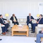 Chairman NAB, Lt. Gen. (R) Nazir Ahmed in a meeting with Ambassador of the State of Qatar, Ali Mubarak Ali Essa Al-Khatar at NAB (HQ)