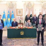 Prime Minister Muhammad Shehbaz Sharif and President of Kazakhstan Kassym-Jomart Tokayev witnessing the exchange of MOUs between Pakistan and Kazakhstan