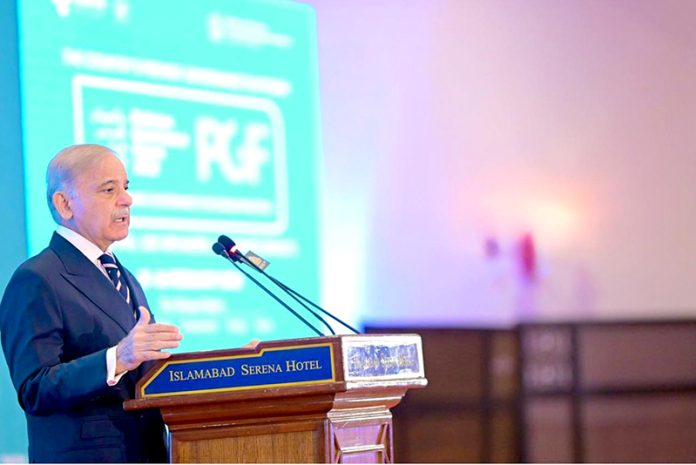 Prime Minister Muhammad Shehbaz Sharif addresses the inaugural session of the Pakistan Governance Forum 2026