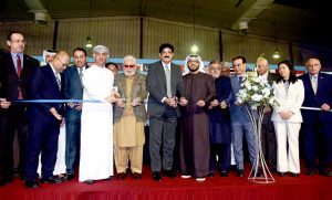 Sindh Chief Minister Syed Murad Ali Shah addresses the inauguration ceremony of the 21st “My Karachi – Oasis of Harmony” International Exhibition at the Karachi Expo Centre