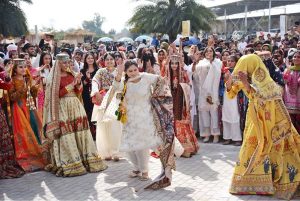 Students present an elaborate tableau to demonstrate their rich culture as the Sports & Culture Festival 2026 kicks off at Superior University Faisalabad Campus.