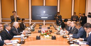 Iranian Minister of Agriculture Gholamreza Nouri Ghezeljeh meets with Pakistan’s Federal Minister for National Food Security and Research Rana Tanveer Hussain and Federal Minister for Commerce Jam Kamal Khan to discuss strengthening agricultural cooperation.