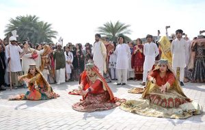 Students present an elaborate tableau to demonstrate their rich culture as the Sports & Culture Festival 2026 kicks off at Superior University Faisalabad Campus.