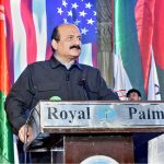Rana Mashood Ahmad Khan, Chairman of the Prime Minister’s Youth Programme addressing at Law College University of the Punjab