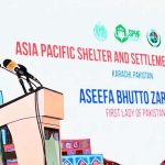 First Lady Assefa Bhutto Zardari addressing inaugural session of the three day Asia Pacific and Settlement Forum-2026.