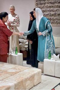 First Lady Bibi Aseefa Bhutto Zardari, MNA, attends the 2026 Zayed Award for Human Fraternity Majlis