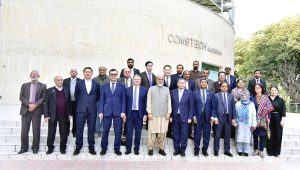 Federal Minister for Science & Technology Khalid Hussain Magsi received H.E. Mr. Mirza Sayasat Nurbek, Minister of Science and Higher Education of Kazakhstan, at the OIC-COMSTECH Secretariat.