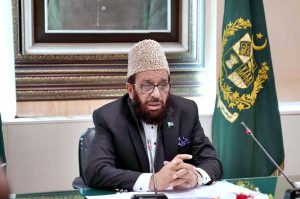 Federal Minister for Religious Affairs and Inter-Faith Harmony Sardar Muhammad Yousaf addressing the participants of Ulema and Mashaikh conference