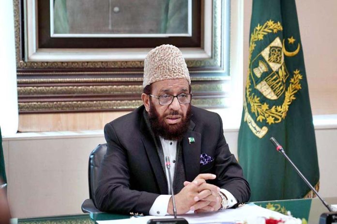 Federal Minister for Religious Affairs and Inter-Faith Harmony Sardar Muhammad Yousaf addressing the participants of Ulema and Mashaikh conference