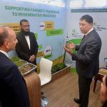 Federal Minister for Climate Change Dr. Musadik Masood Malik visiting stalls during the 4th Pakistan Climate Conference 2026 at local hotel