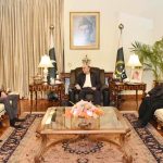 President Asif Ali Zardari meeting Senator Faisal Vawda, with Senator Saleem Mandviwala and Dr. Asim Hussain also present