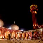 A view of a beautifully light decorated Memon Masjid on the occasion of Shab-e-Barat observe the Muslims in the world.