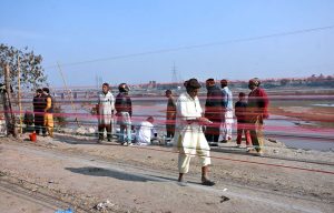 A vendor making kite strings by applying manja as Punjab government announces the celebration of the traditional event Basant 2026