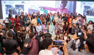 First Lady & MNA Bibi Aseefa Bhutto Zardari at the 40th anniversary ceremony of Aurat Foundation at the CM House.