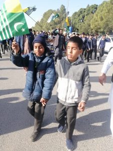 Visually impaired children lead Solidarity Walk for Kashmir, echoing ‘Freedom Has a Light No Prison Can Hold’