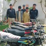 Police recover five stolen bikes, two accused held in DI Khan