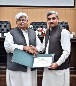 Chairman FBR, Rashid Mahmood Langrial, addressing the signing ceremony of the National Cargo Tracking System in the Federal Capital.