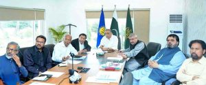 A high level meeting of National Highway Authority chaired by Federal Minister for Communications Abdul Aleem Khan.