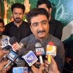 Sindh minister for culture & tourism Syed Zulfiqar Ali Shah address to media persons during Mehfil-e-Sama a soulful Qawwali Night at sindh museum