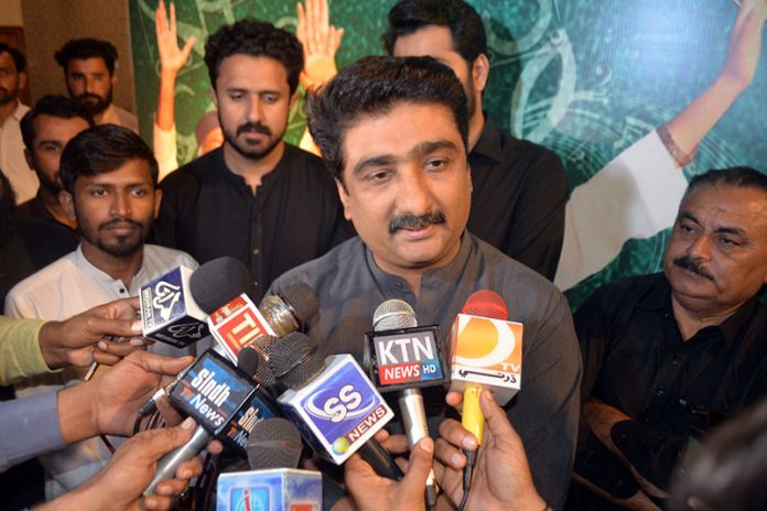 Sindh minister for culture & tourism Syed Zulfiqar Ali Shah address to media persons during Mehfil-e-Sama a soulful Qawwali Night at sindh museum