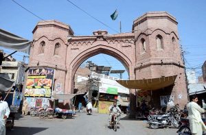 Dehli Gate is one of the historic, surviving entrances to the ancient walled city of Multan, Pakistan, traditionally facing toward Delhi, India. Originally established around the 17th century and rebuilt in 1756, it was used by Mughal dignitaries, heavily damaged in 1849 by British forces, and later rebuilt by them.
