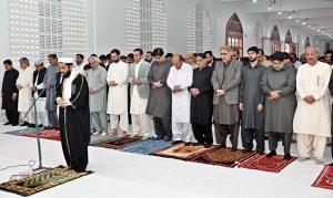 Chairman Pakistan Peoples Party Bilawal Bhutto Zardari along with Chief Minister Sindh Syed Murad Ali Shah offering Eidul Fitr prayers at Ghari Khudda Bakhsh