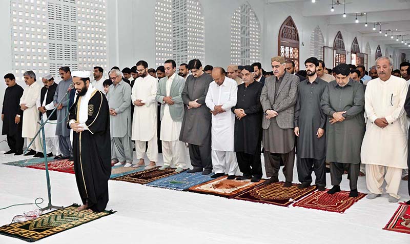 Chairman Pakistan Peoples Party Bilawal Bhutto Zardari along with Chief Minister Sindh Syed Murad Ali Shah offering Eidul Fitr prayers at Ghari Khudda Bakhsh