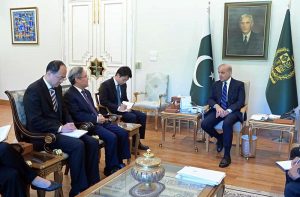 Chinese Ambassador to Pakistan H.E Jiang Zaidong calls on Prime Minister Muhammad Shehbaz Sharif.
