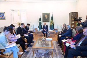 Chinese Ambassador to Pakistan H.E Jiang Zaidong calls on Prime Minister Muhammad Shehbaz Sharif.