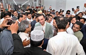 Chairman Pakistan Peoples Party Bilawal Bhutto Zardari along with Chief Minister Sindh Syed Murad Ali Shah offering Eidul Fitr prayers at Ghari Khudda Bakhsh