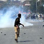 Police fired teargas near the U.S. Consulate as people protest against attacks on Iran that led to martyrdom of Iranian Supreme Leader Ayatollah Seyyed Ali Khamenei