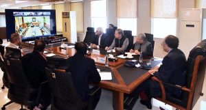 Federal Minister for Finance and Revenue, Senator Muhammad Aurangzeb, chairing a high-level consultative session at the Finance Division on petroleum prices and targeted subsidy reforms.