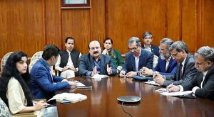Chairman Prime Minister's Youth Programme Rana Mashood Ahmed Khan presiding a meeting on "Walk Pakistan" initiative.