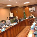 Federal Minister for Maritime Affairs, Muhammad Junaid Anwar Chaudhry chairing a meeting to announce incentives for transshipment vessels