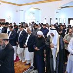 Governor Sindh Muhammad Nehal Hashmi offering Eidul Fitr prayer at Governor House