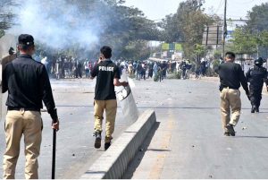 Police fired teargas near the U.S. Consulate as people protest against attacks on Iran that led to martyrdom of Iranian Supreme Leader Ayatollah Seyyed Ali Khamenei